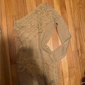 Nude one shoulder dress